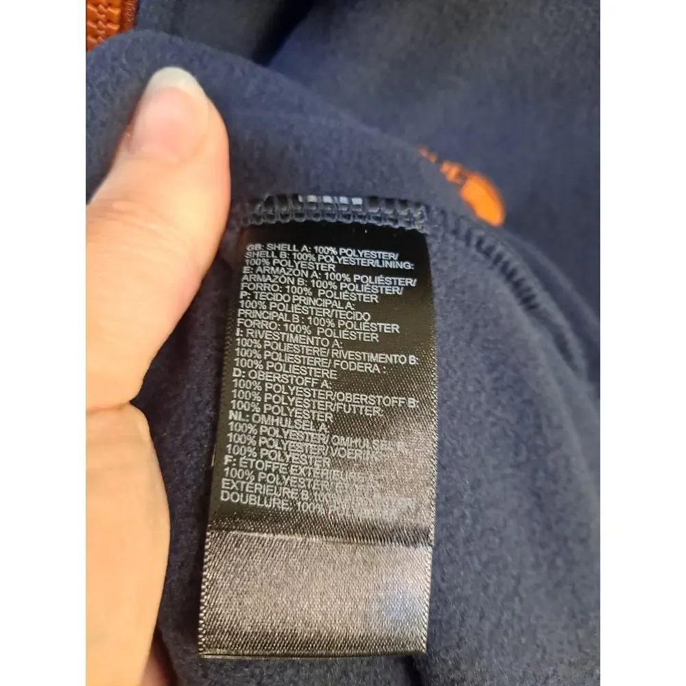 The North Face Blue‎ and Orange Full Zip Fleece with Drawstring Waist Size XL